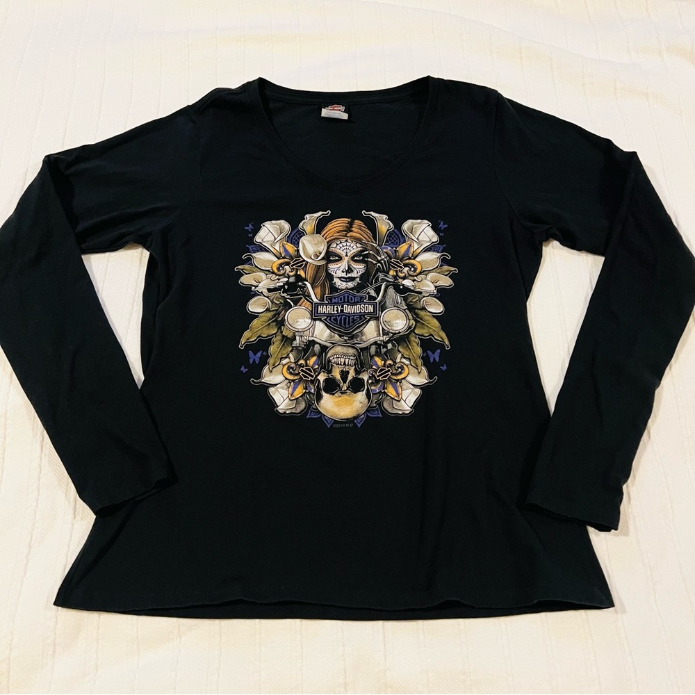Harley-Davidson Voodoo Tee with Yellow and Purple Accents